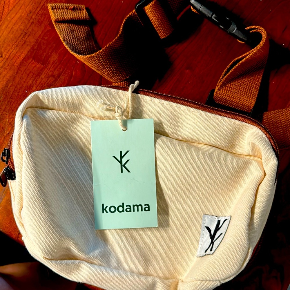 Kodama canvas sling bag NWT